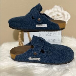 Birkenstock Kids Navy Slippers